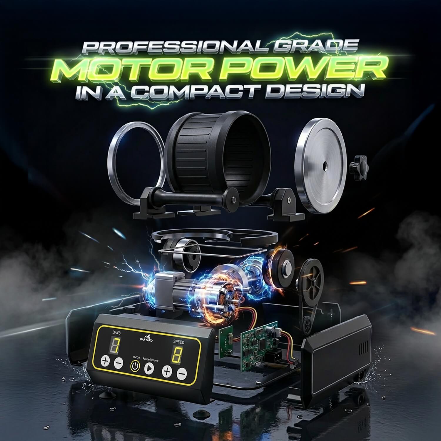 Rock tumbler 9-day programmable digital timer